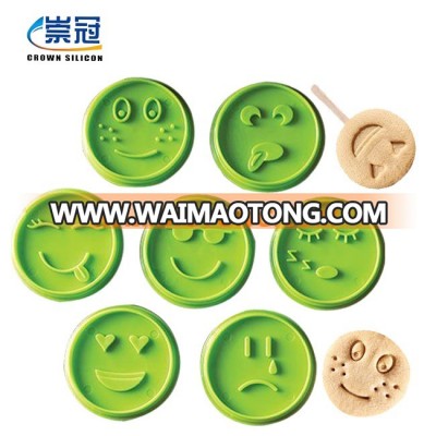 Free sample Design custom silicone expression cookie stamp